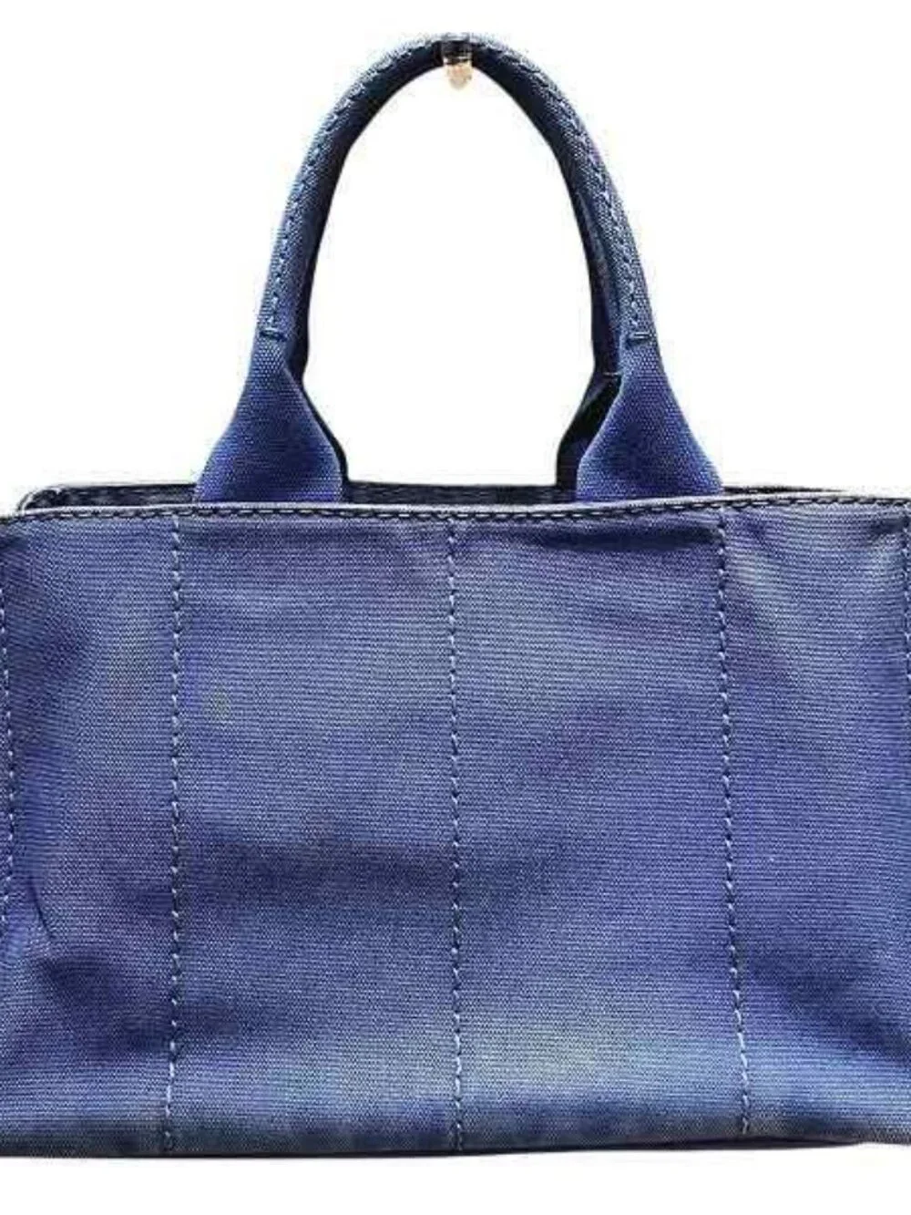 Prada Canapa Blue Canvas Tote - Picture 2 of 9